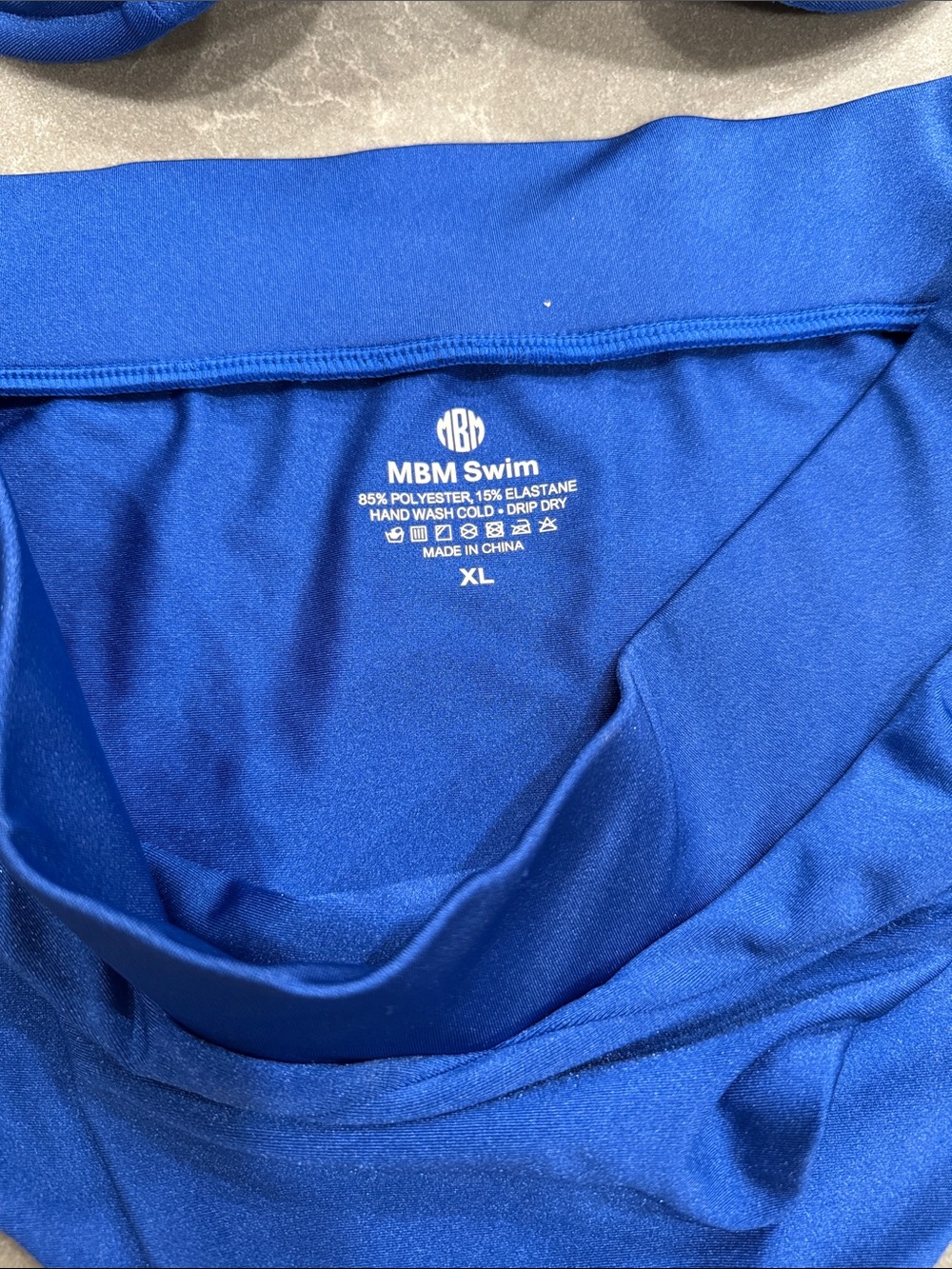 Blue High-Waist Bikini Set - Women's Swim Top and Bottom - Picture 2 of 8